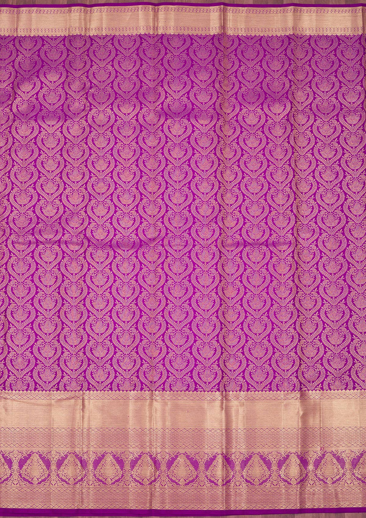 Purple Zariwork Pure Silk Saree