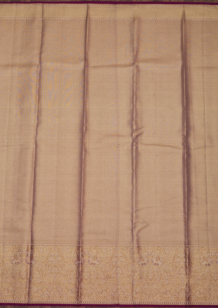 Purple Zariwork Pure Silk Saree