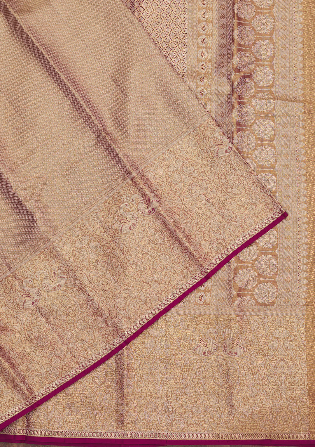Purple Zariwork Pure Silk Saree