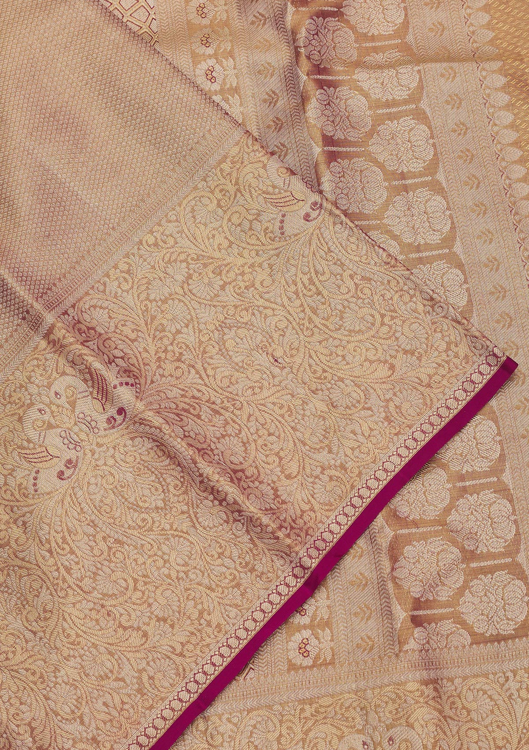 Purple Zariwork Pure Silk Saree