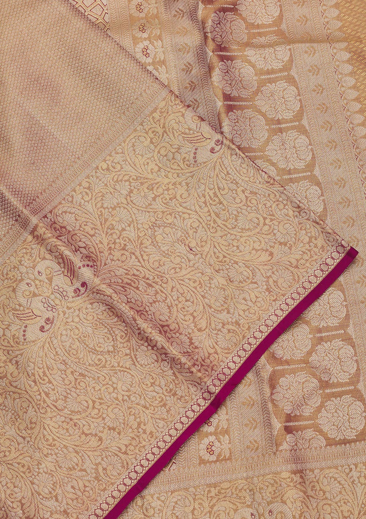 Purple Zariwork Pure Silk Saree