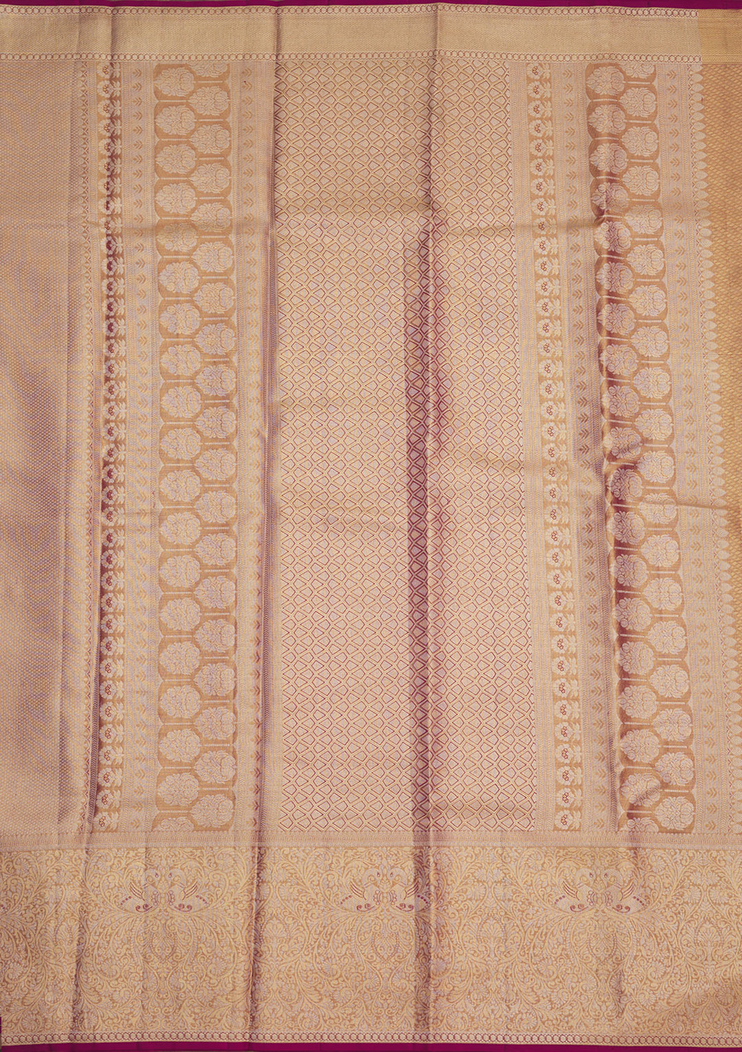 Purple Zariwork Pure Silk Saree