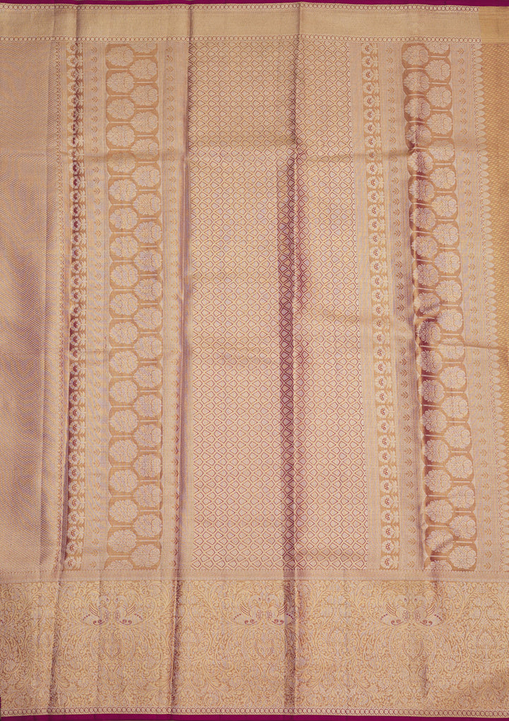 Purple Zariwork Pure Silk Saree