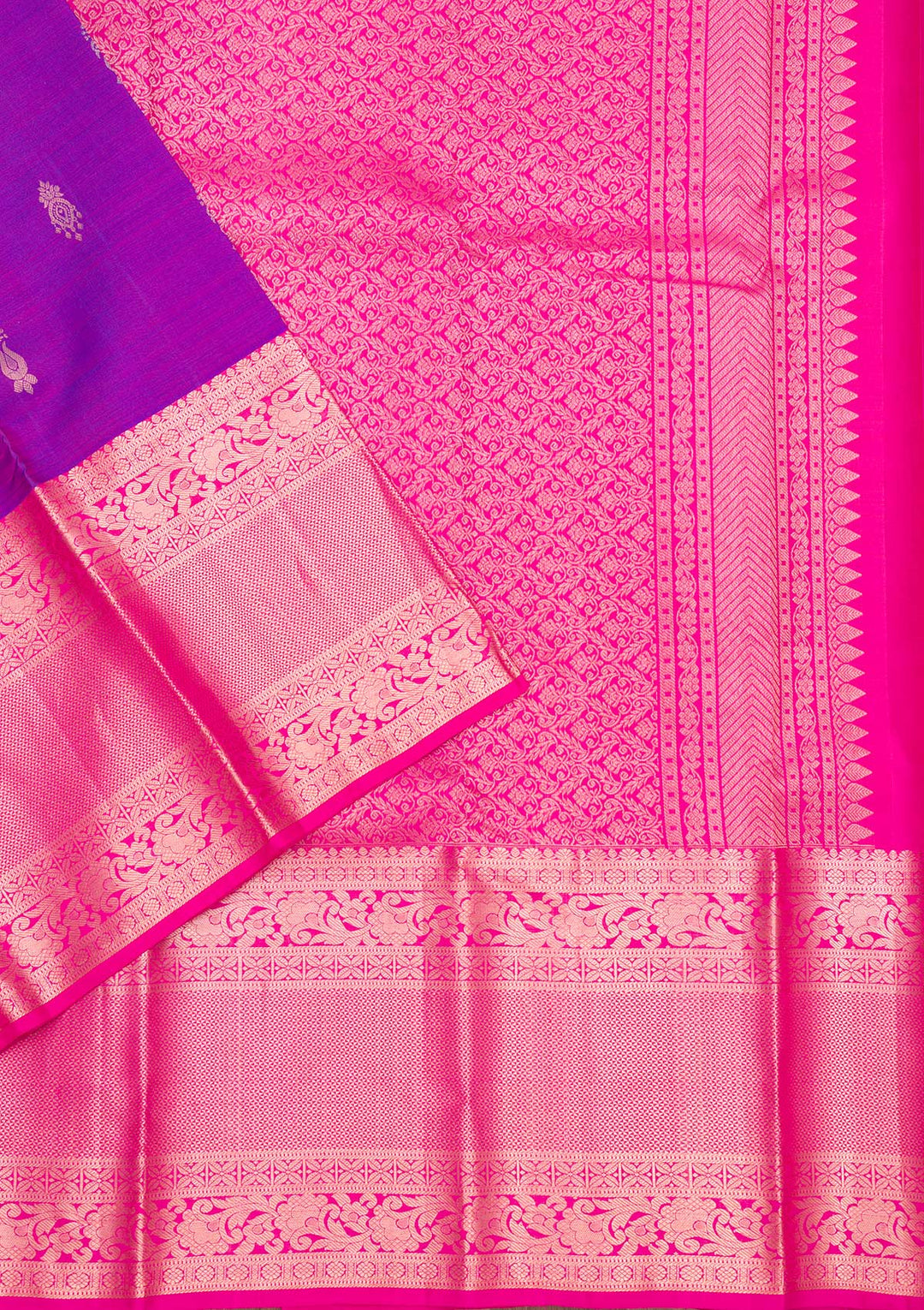 Purple Zariwork Pure Silk Saree
