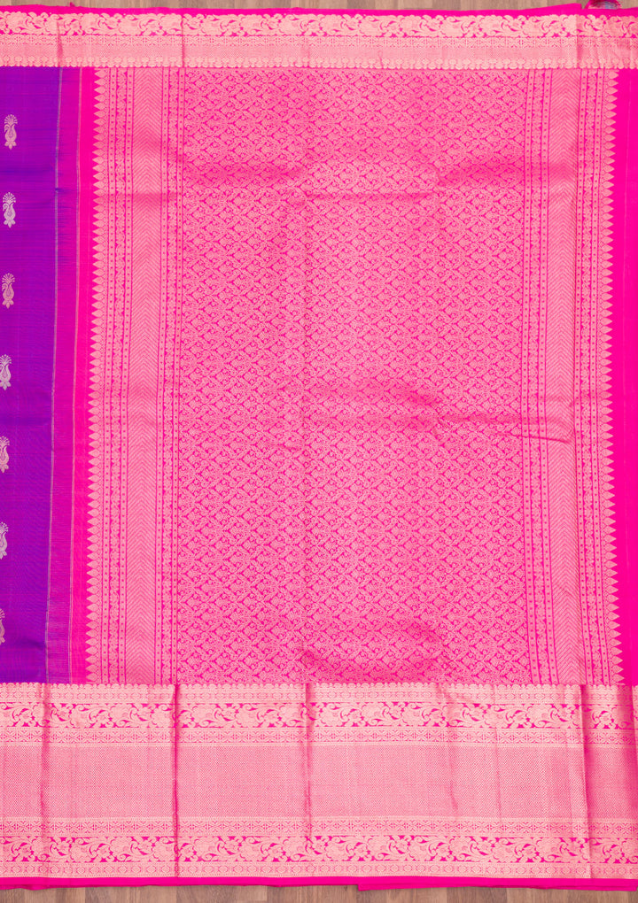 Purple Zariwork Pure Silk Saree