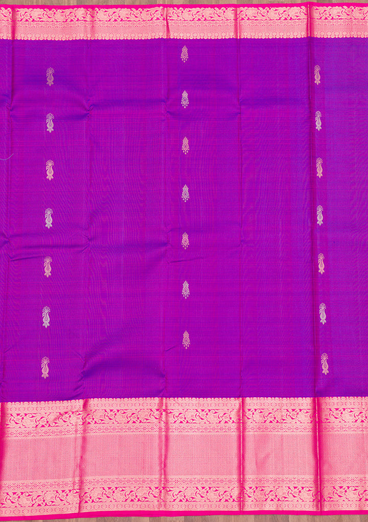 Purple Zariwork Pure Silk Saree