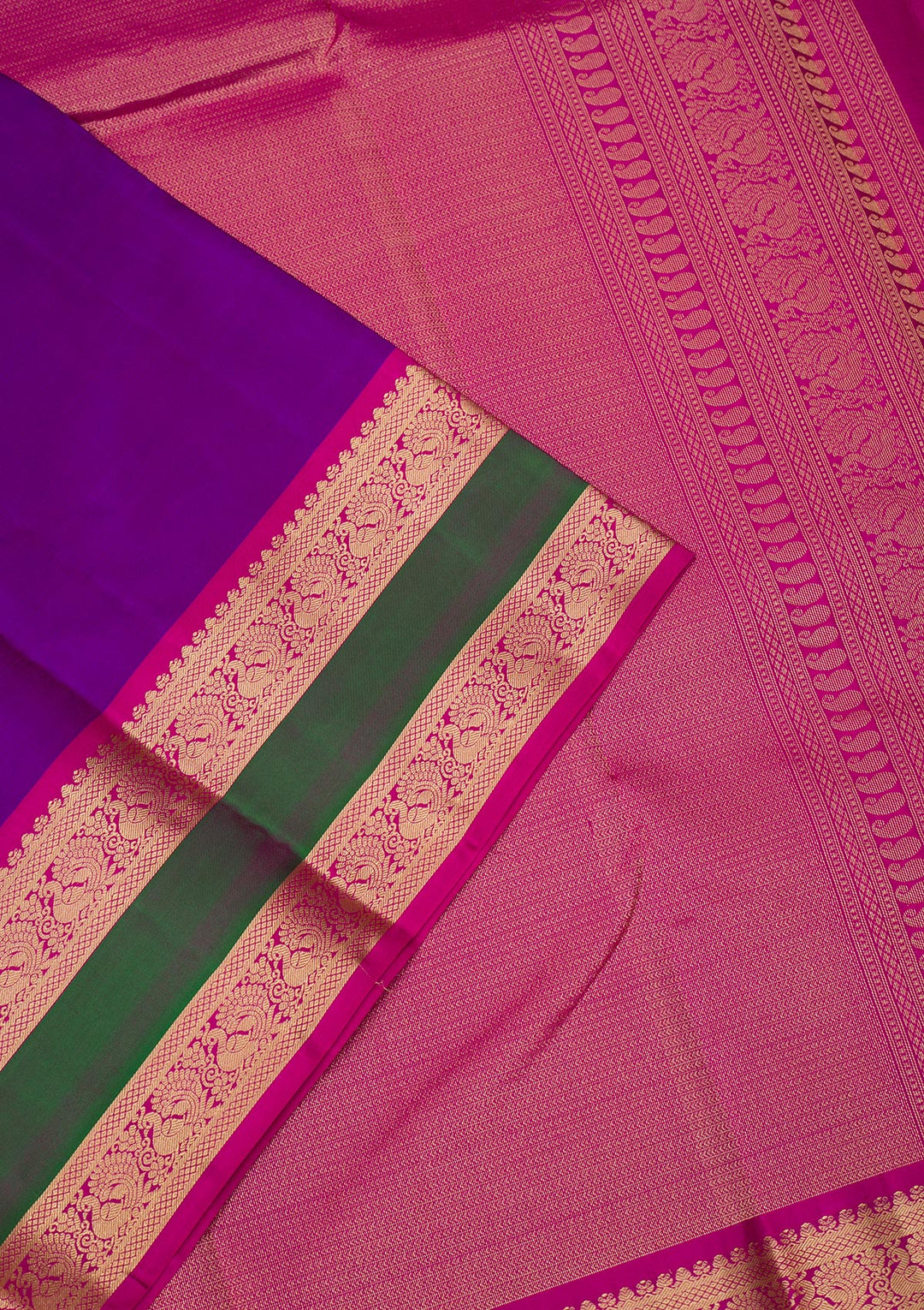 Purple Zariwork Kanjivaram Pure Silk Saree