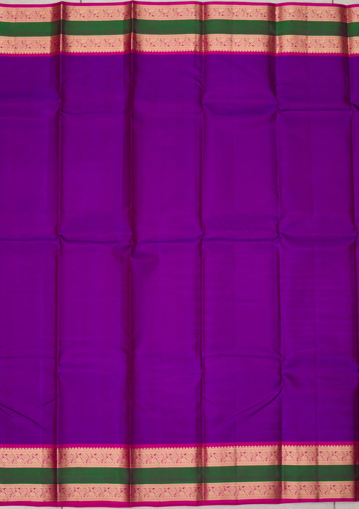 Purple Zariwork Kanjivaram Pure Silk Saree