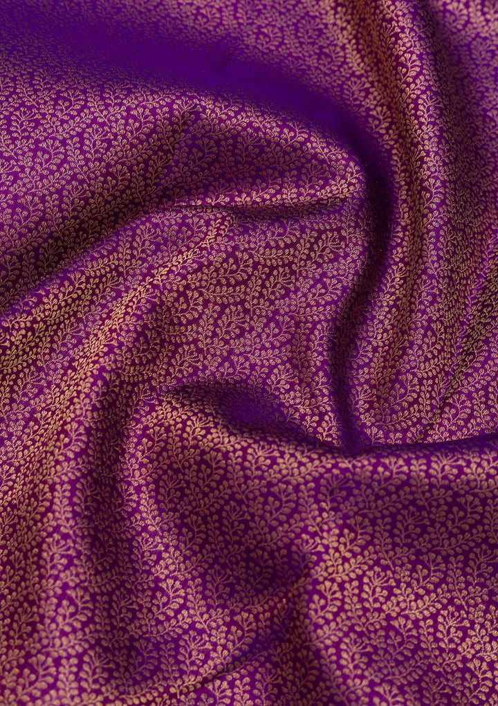 Purple Zariwork Banarasi Pure Silk Saree