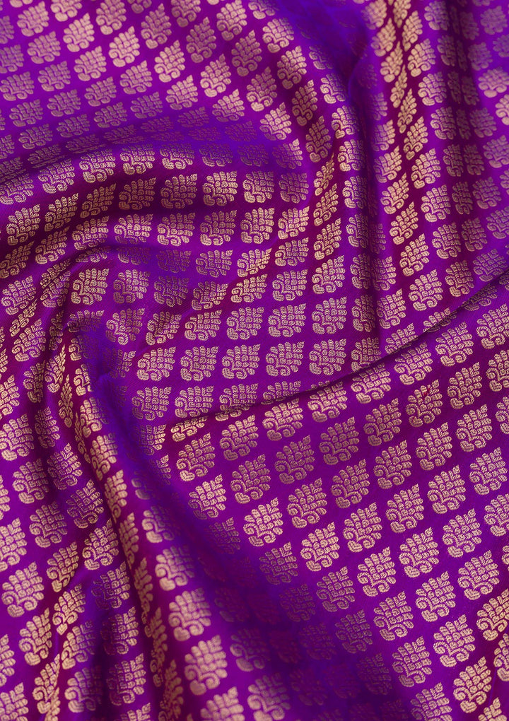 Purple Zariwork Pure Silk Saree