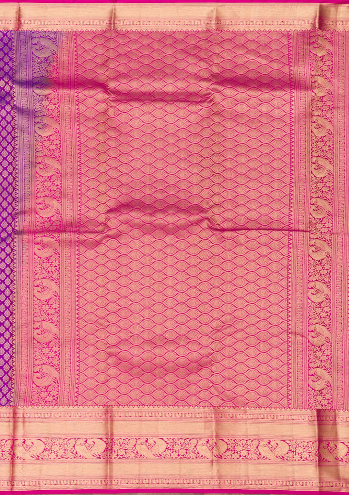 Purple Zariwork Pure Silk Saree