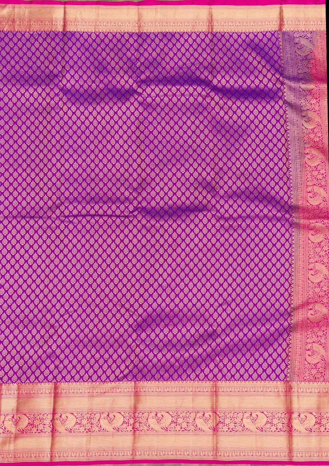 Purple Zariwork Pure Silk Saree