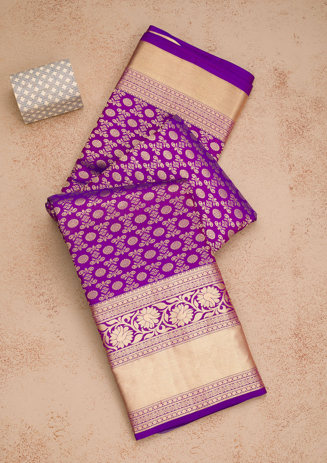 Purple Zariwork Pure Silk Saree