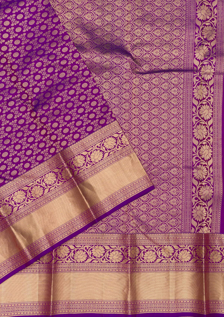 Purple Zariwork Pure Silk Saree