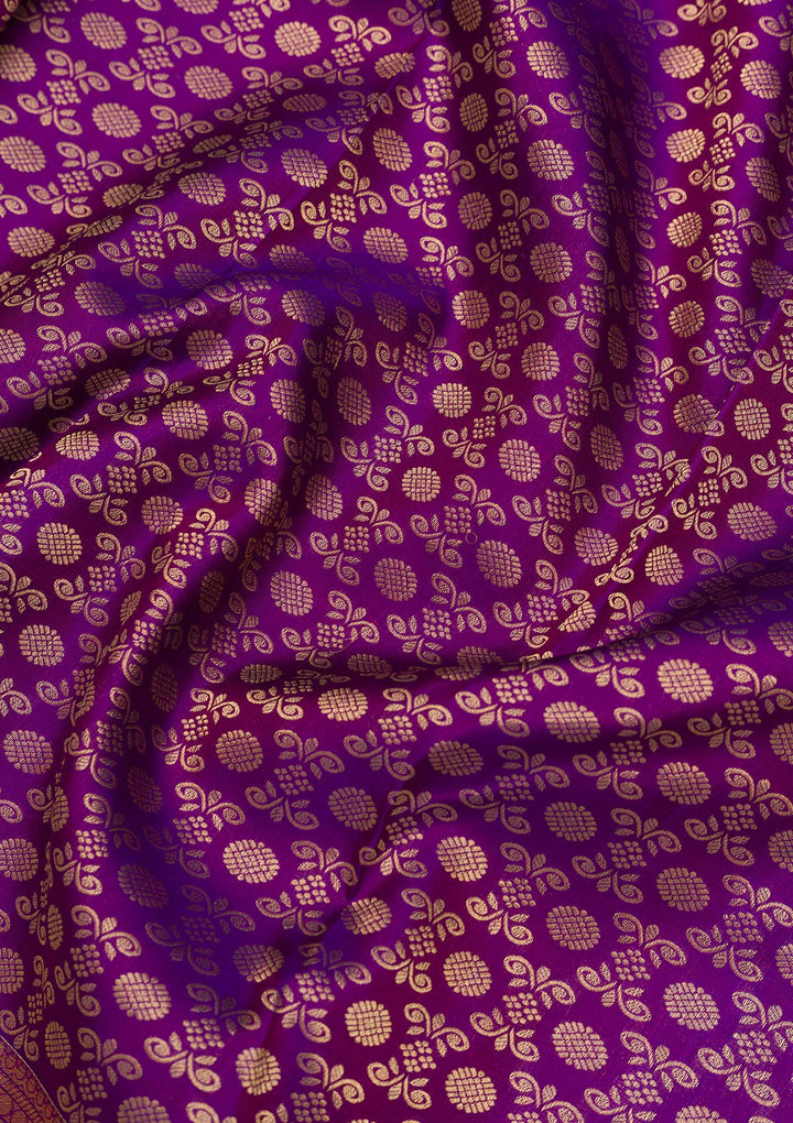 Purple Zariwork Pure Silk Saree