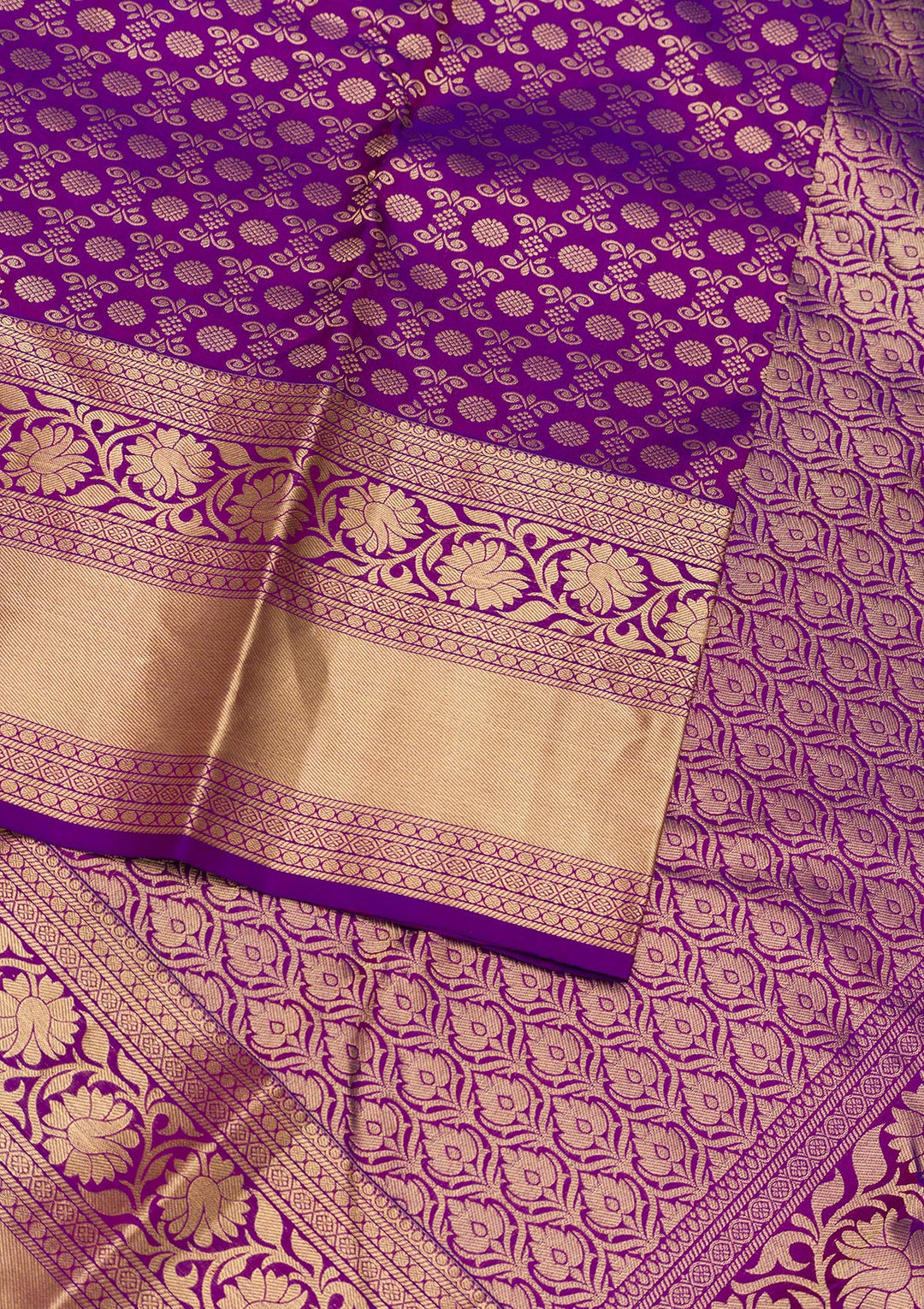 Purple Zariwork Pure Silk Saree