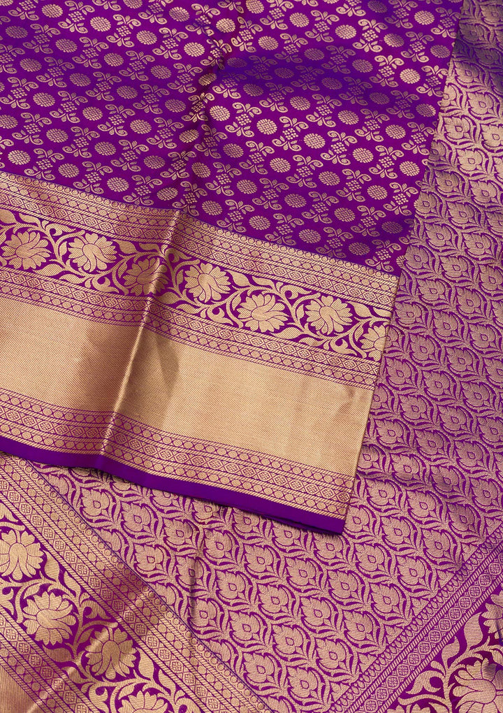 Purple Zariwork Pure Silk Saree