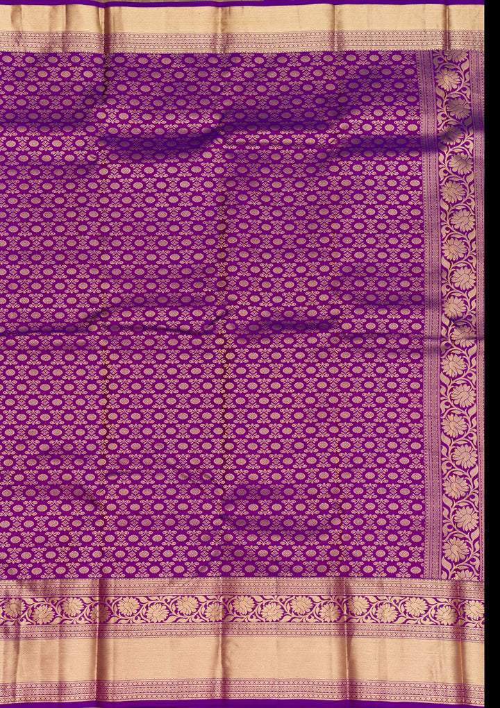 Purple Zariwork Pure Silk Saree