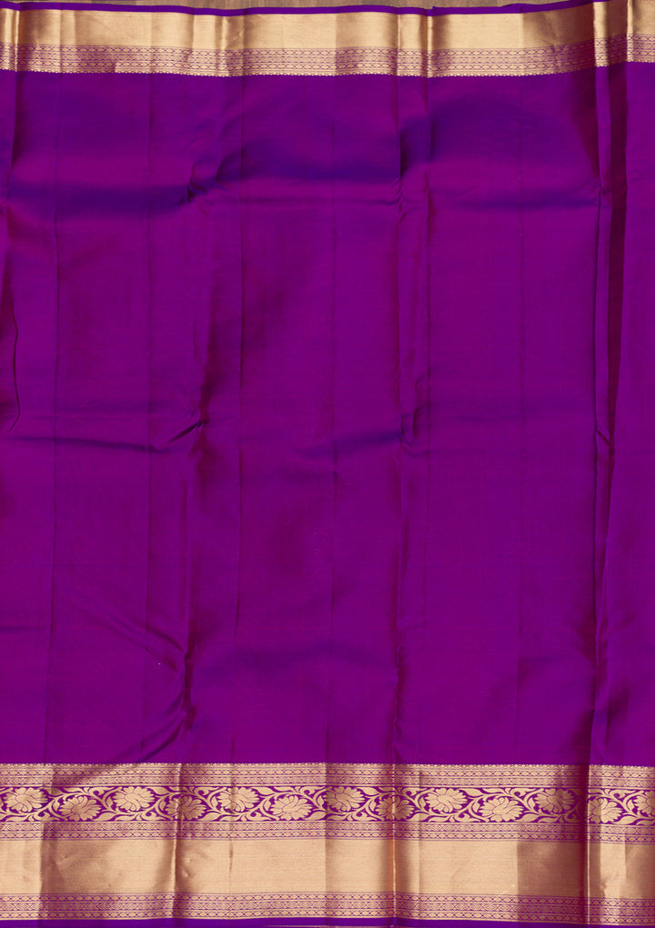 Purple Zariwork Pure Silk Saree