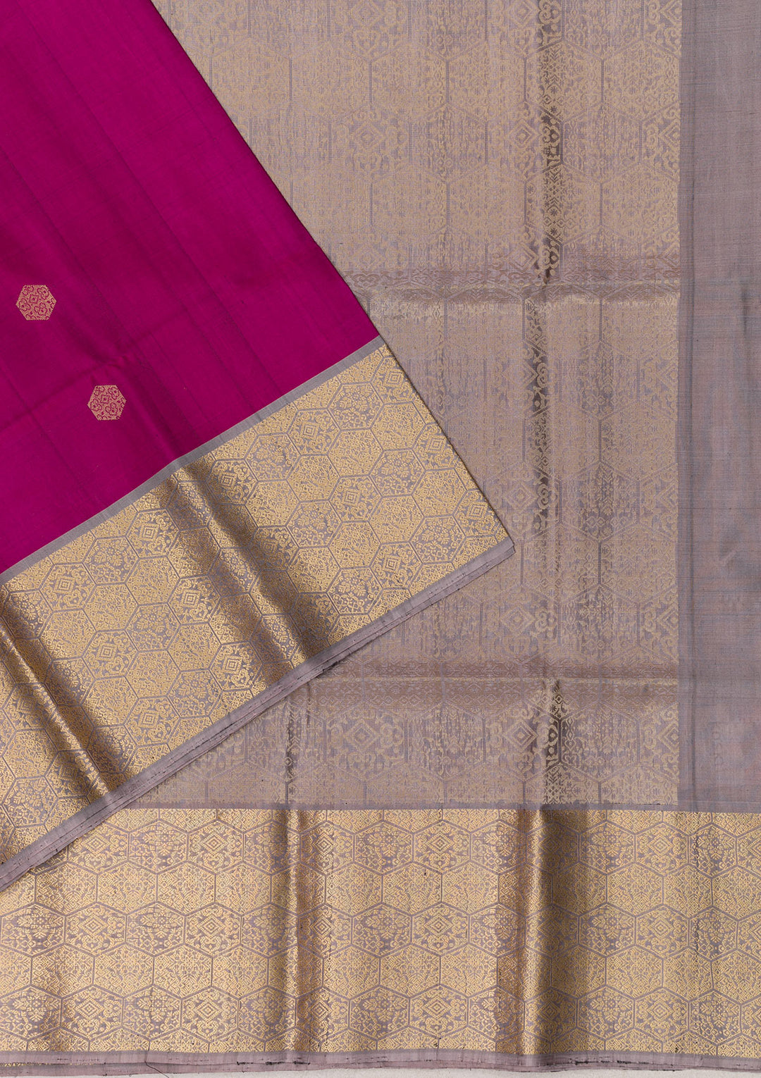 Purple Zariwork Pure Silk Saree