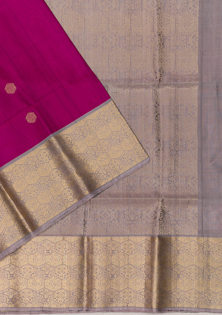 Purple Zariwork Pure Silk Saree