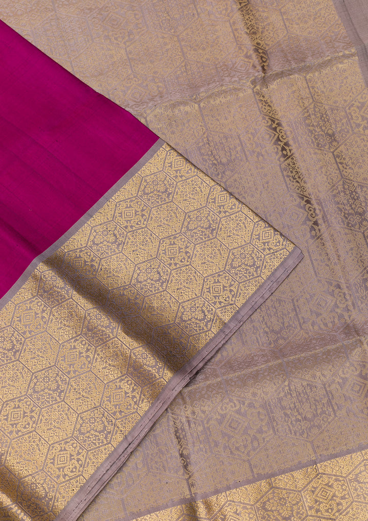 Purple Zariwork Pure Silk Saree