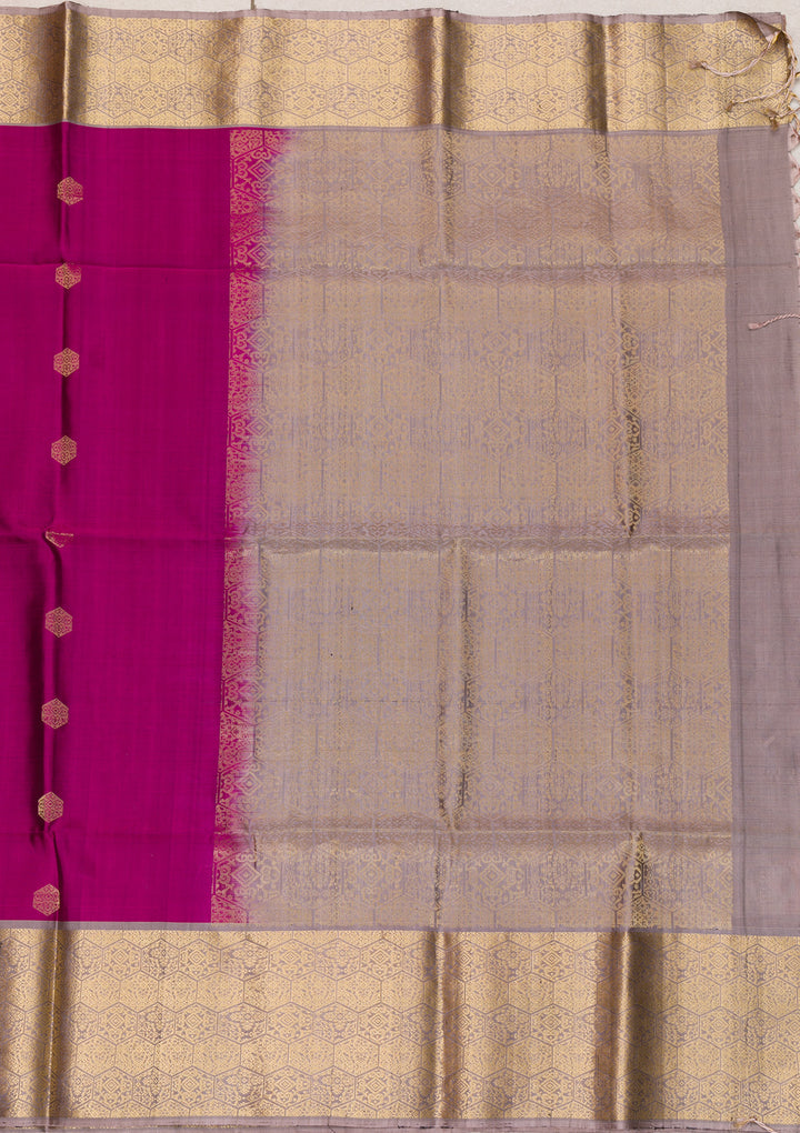 Purple Zariwork Pure Silk Saree