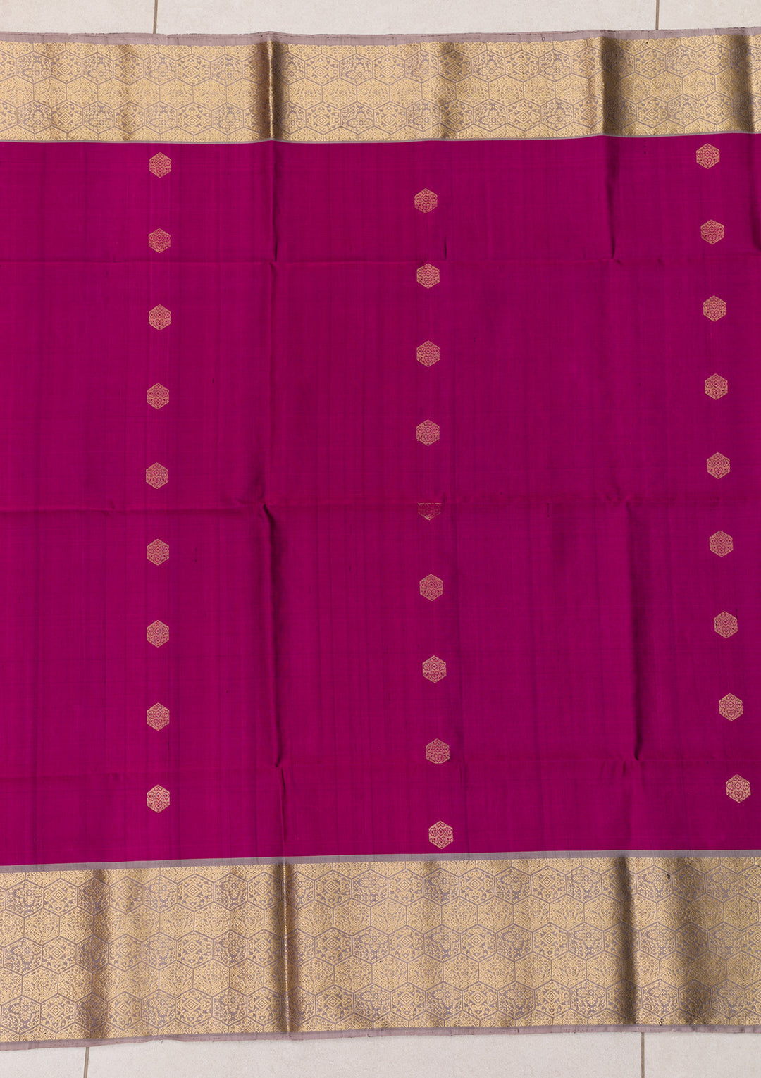 Purple Zariwork Pure Silk Saree