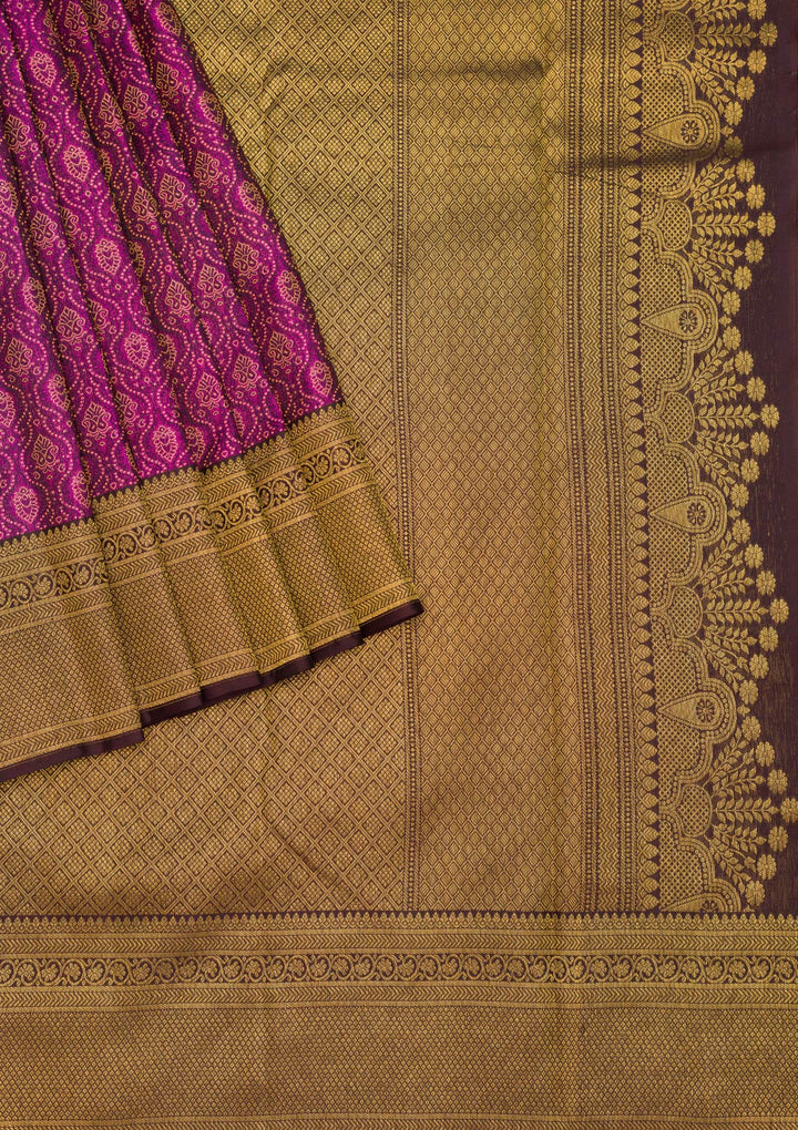 Purple Zariwork Pure Silk Saree