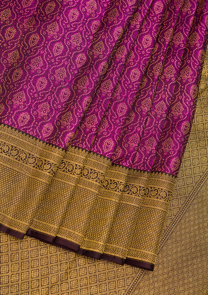 Purple Zariwork Pure Silk Saree