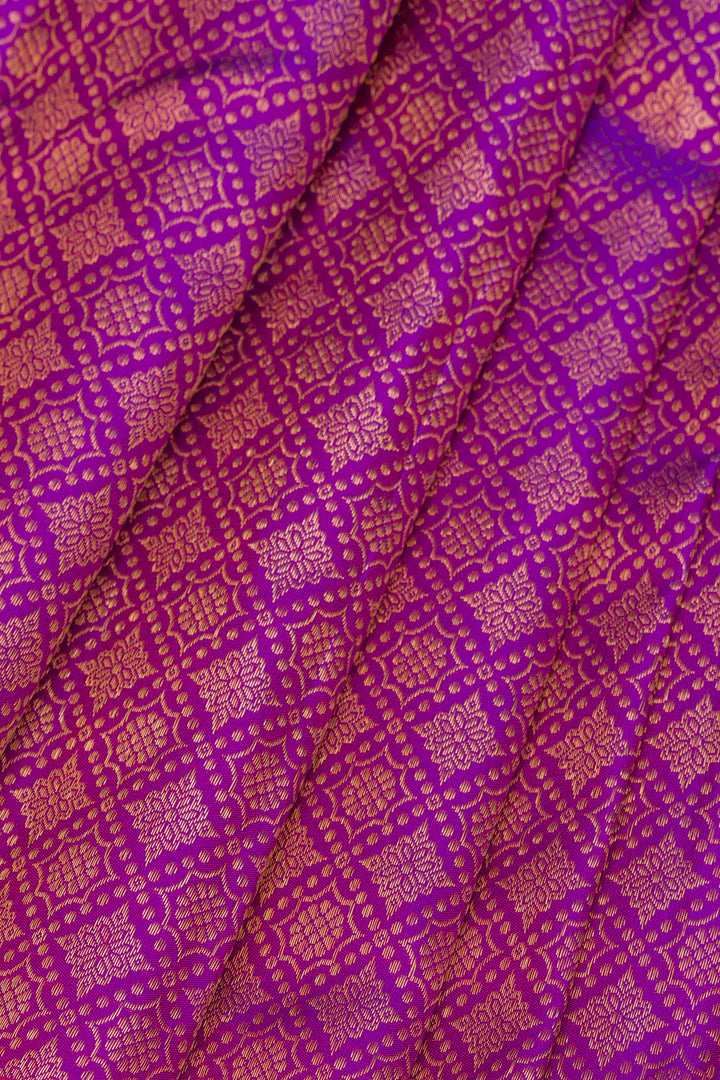Purple Zariwork Pure Silk Saree