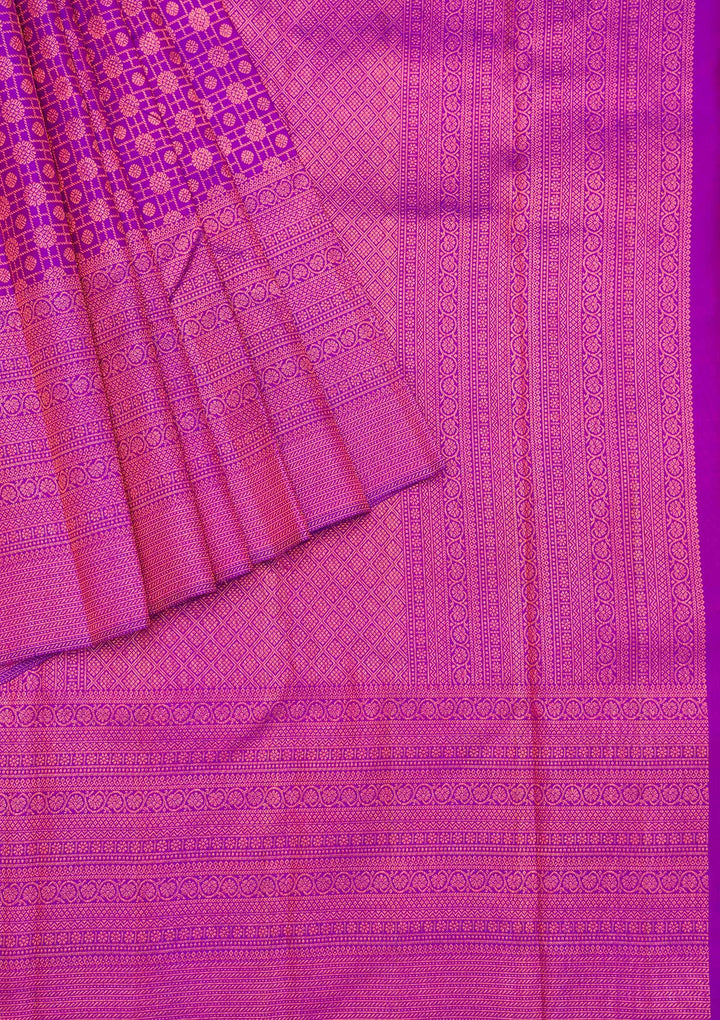 Purple Zariwork Pure Silk Saree