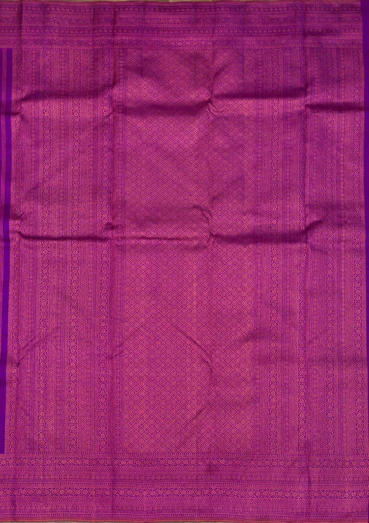 Purple Zariwork Pure Silk Saree