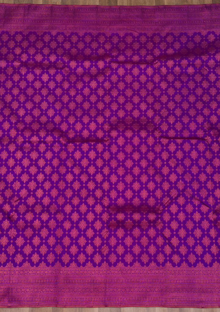 Purple Zariwork Pure Silk Saree