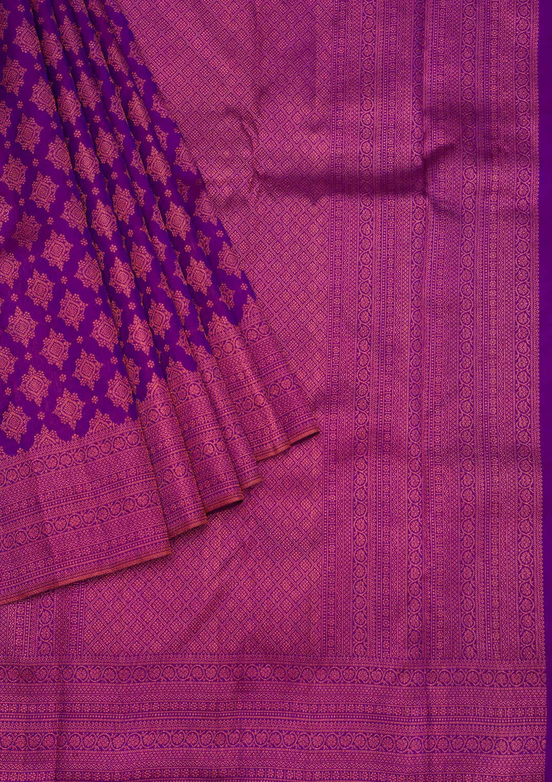 Purple Zariwork Pure Silk Saree