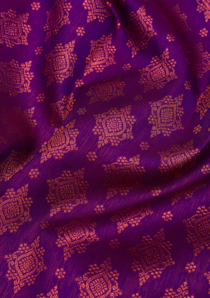 Purple Zariwork Pure Silk Saree