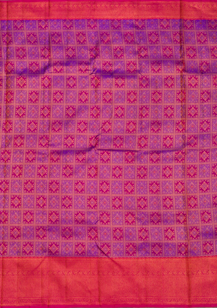 Purple Zariwork Pure Silk Saree