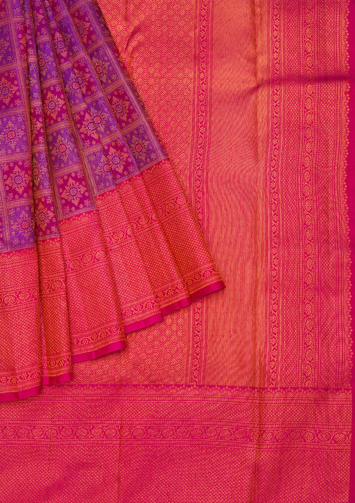 Purple Zariwork Pure Silk Saree