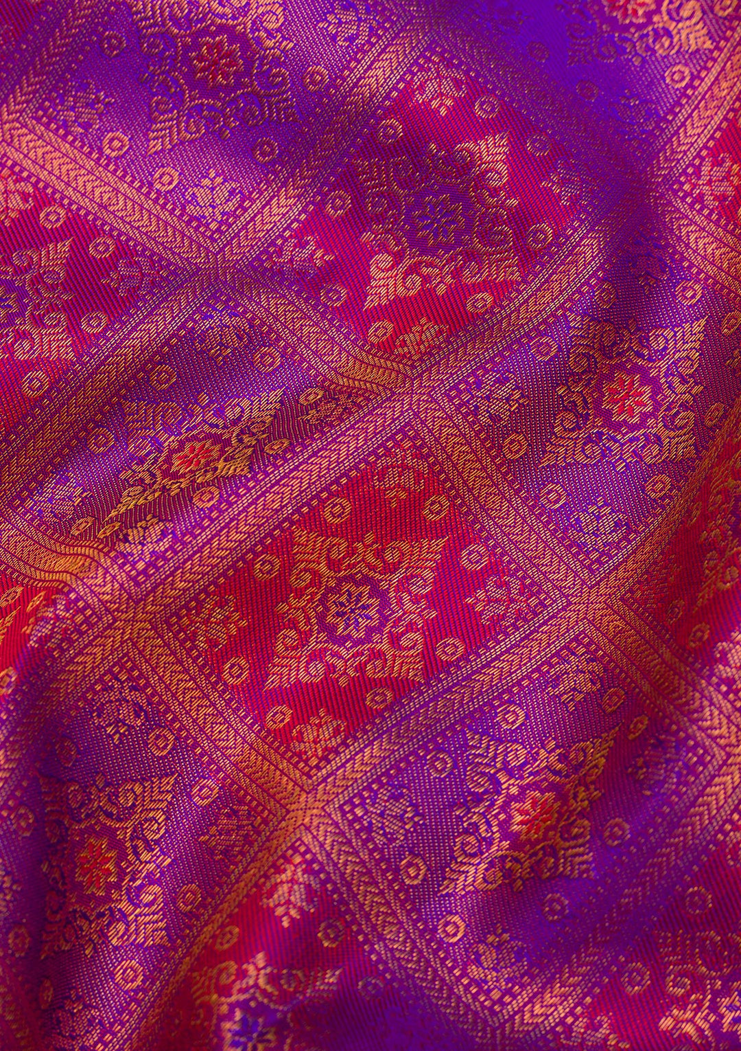 Purple Zariwork Pure Silk Saree