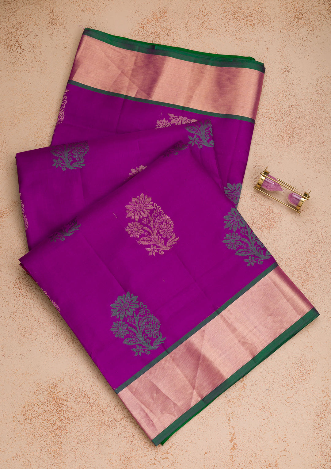 Purple Zariwork Pure Silk Saree