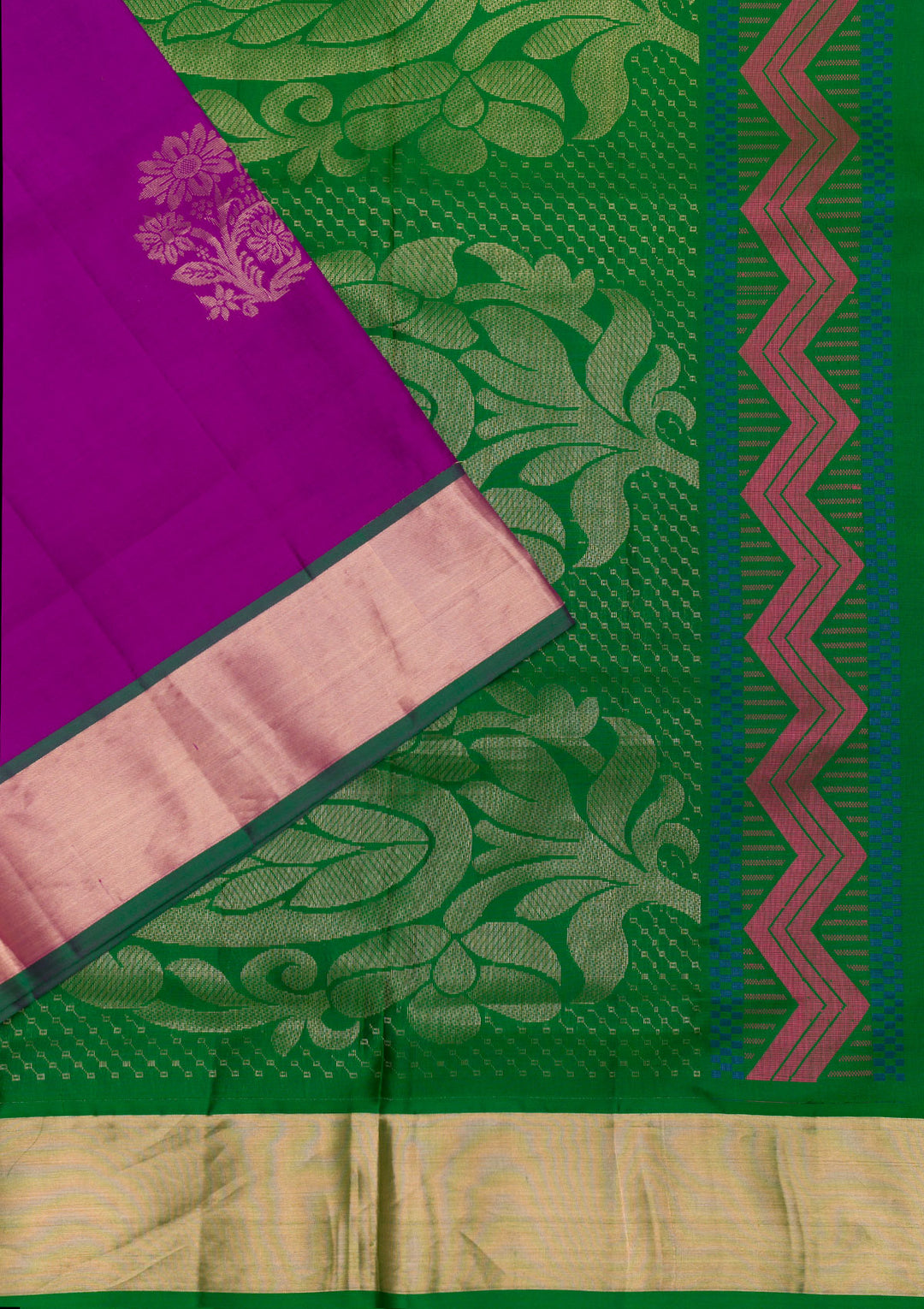 Purple Zariwork Pure Silk Saree