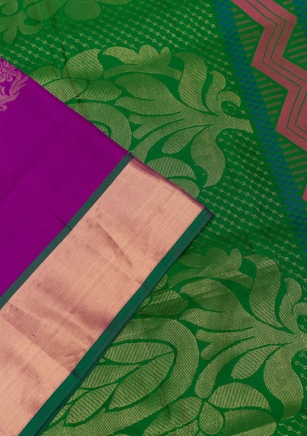 Purple Zariwork Pure Silk Saree