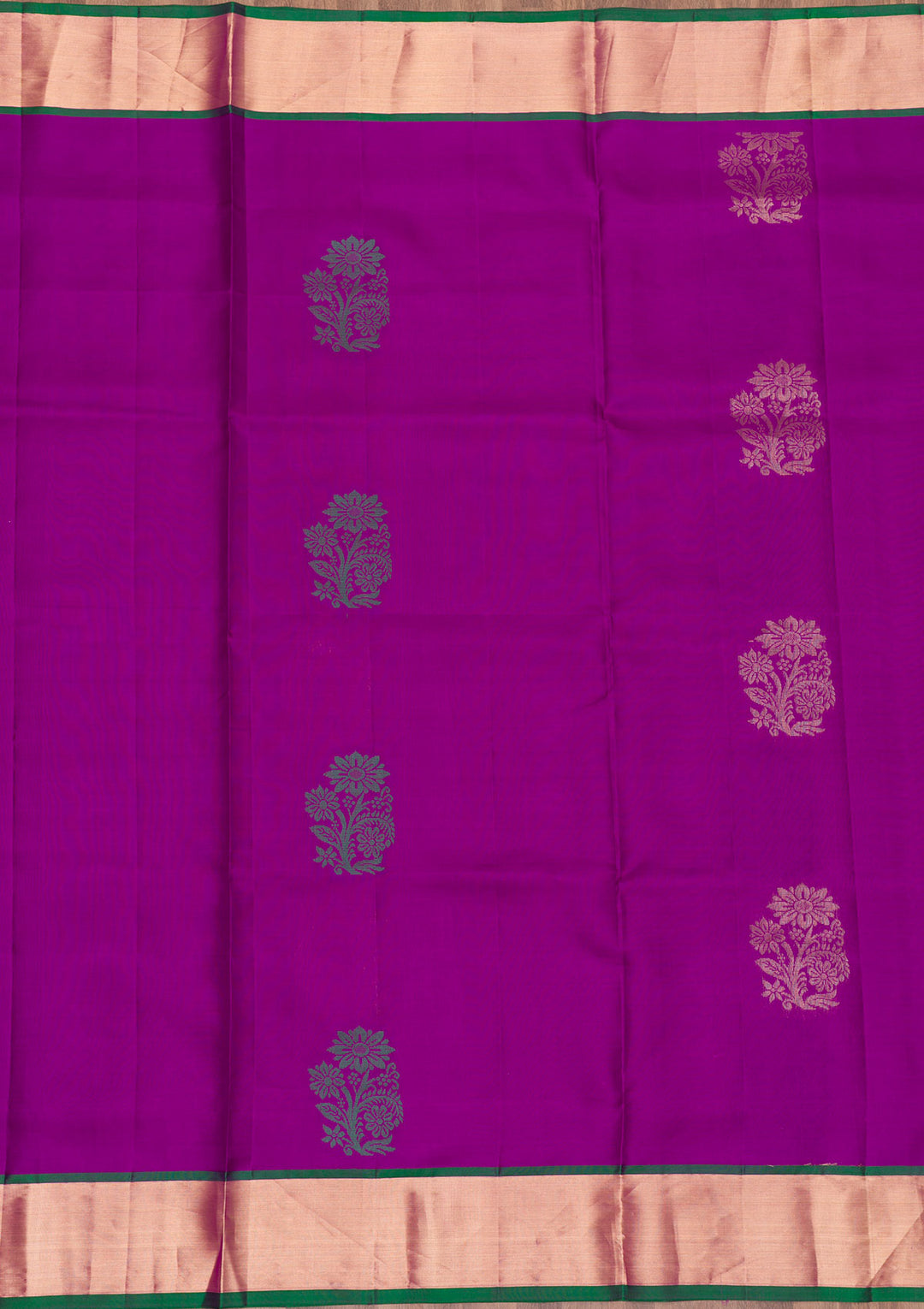 Purple Zariwork Pure Silk Saree
