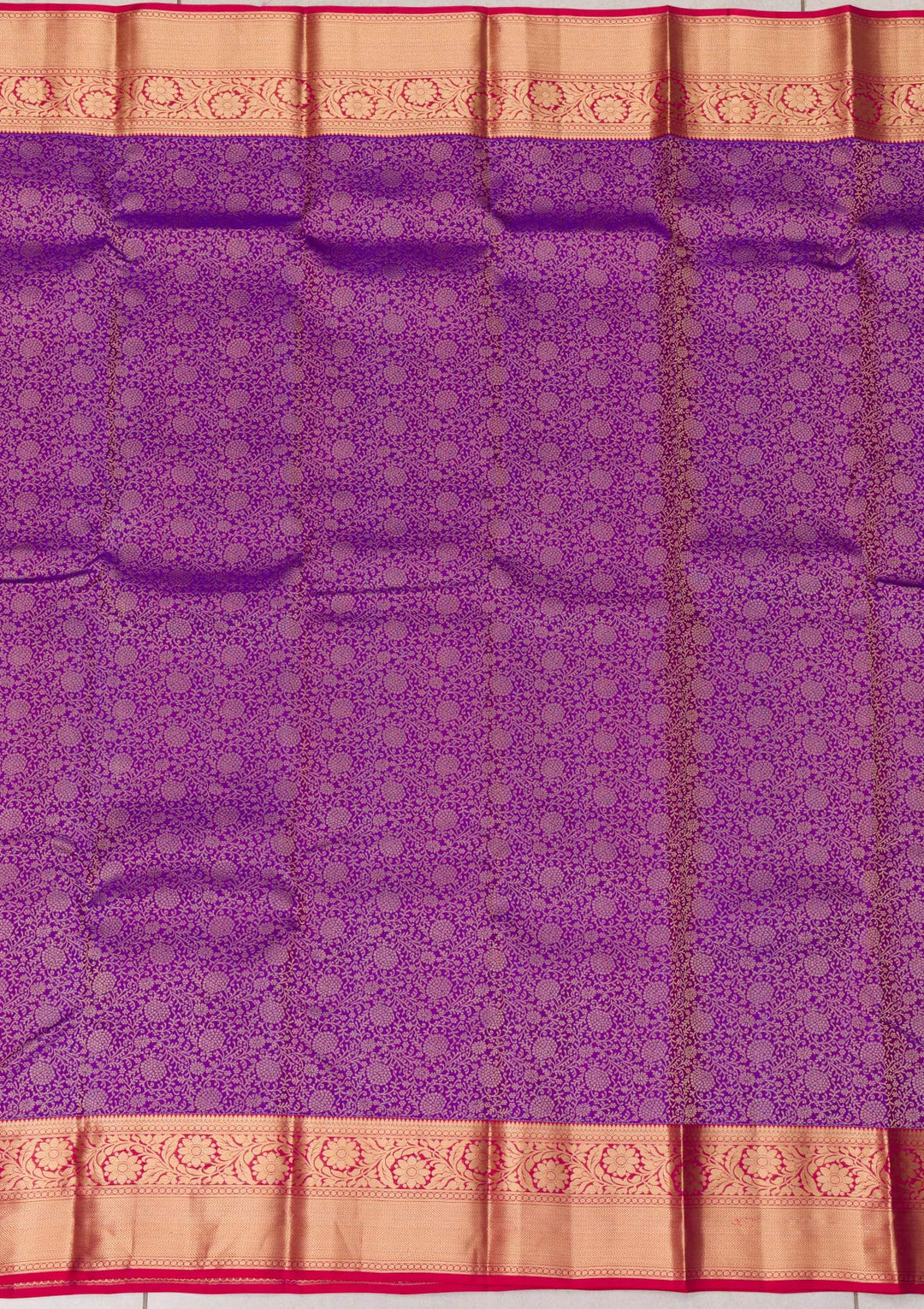 Purple Zariwork Kanjivaram Pure Silk Saree