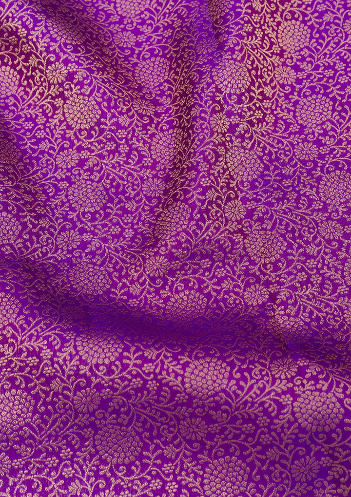 Purple Zariwork Kanjivaram Pure Silk Saree
