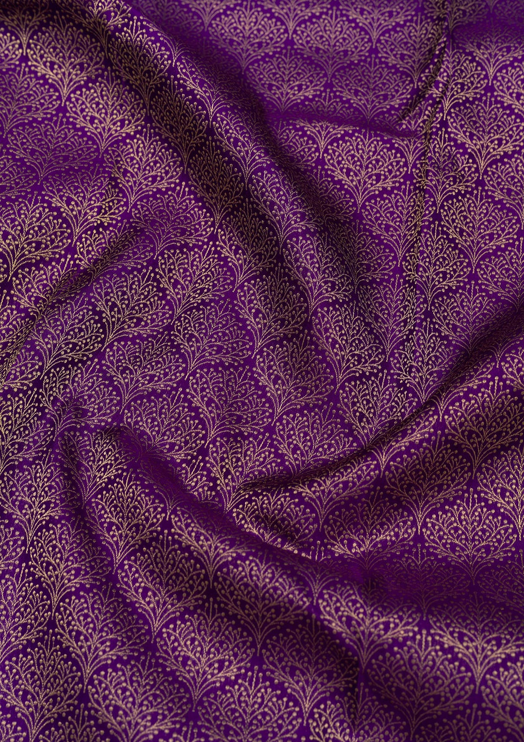 Purple Zariwork Banarasi Pure Silk Saree