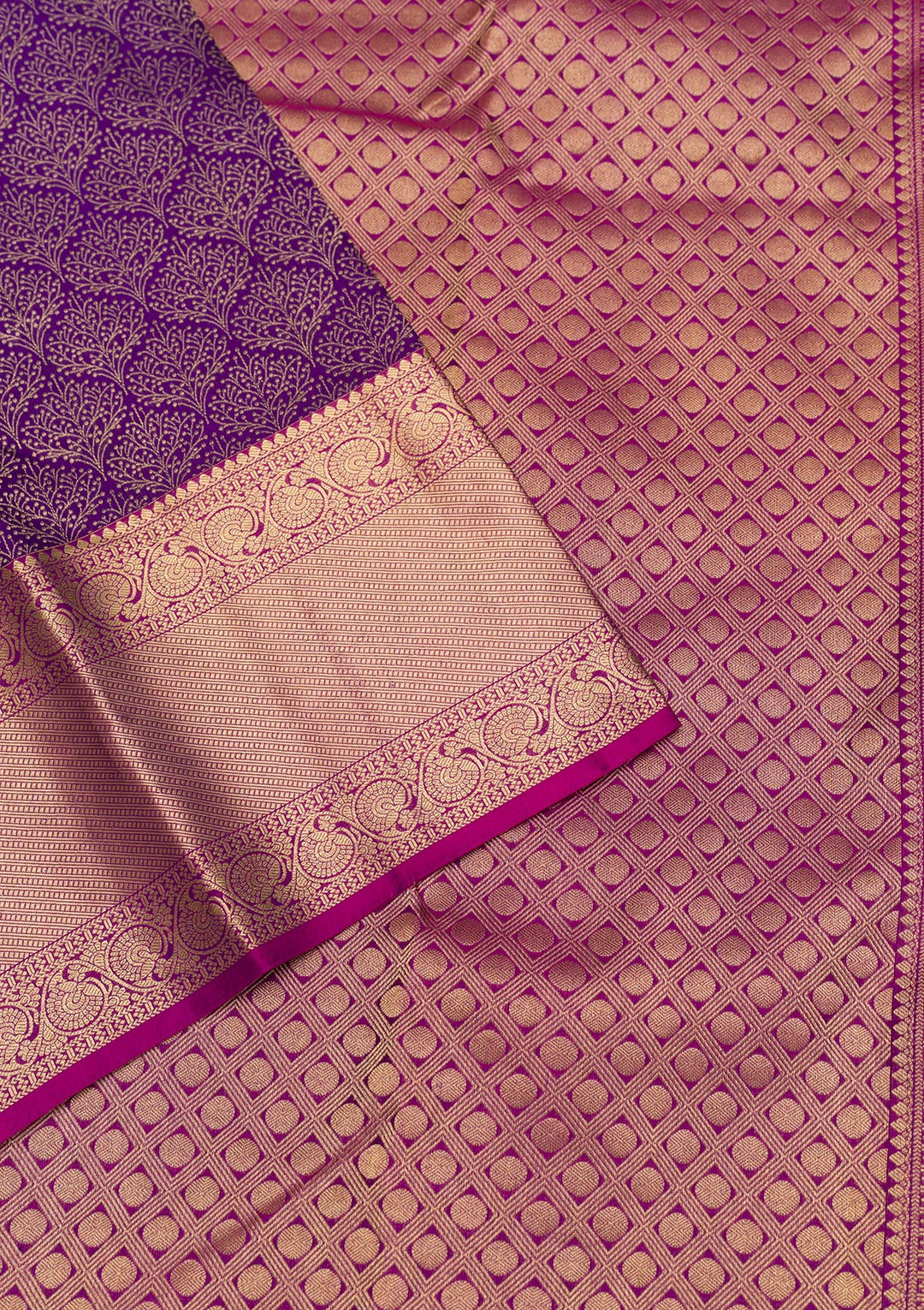 Purple Zariwork Banarasi Pure Silk Saree