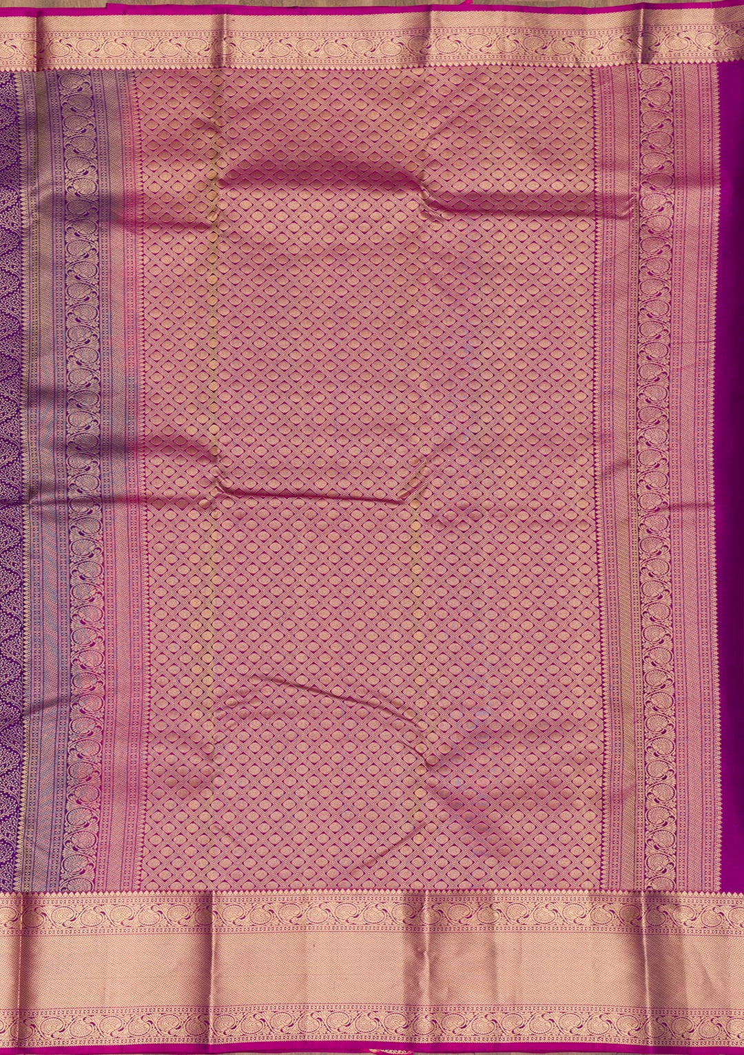 Purple Zariwork Banarasi Pure Silk Saree
