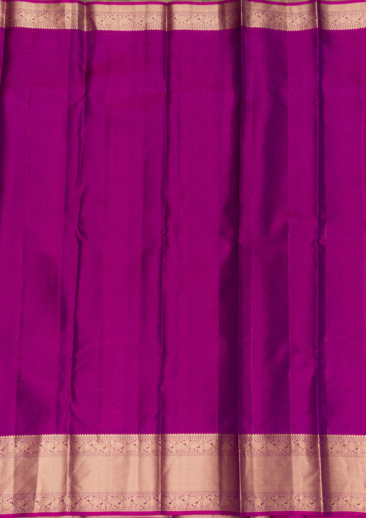 Purple Zariwork Banarasi Pure Silk Saree