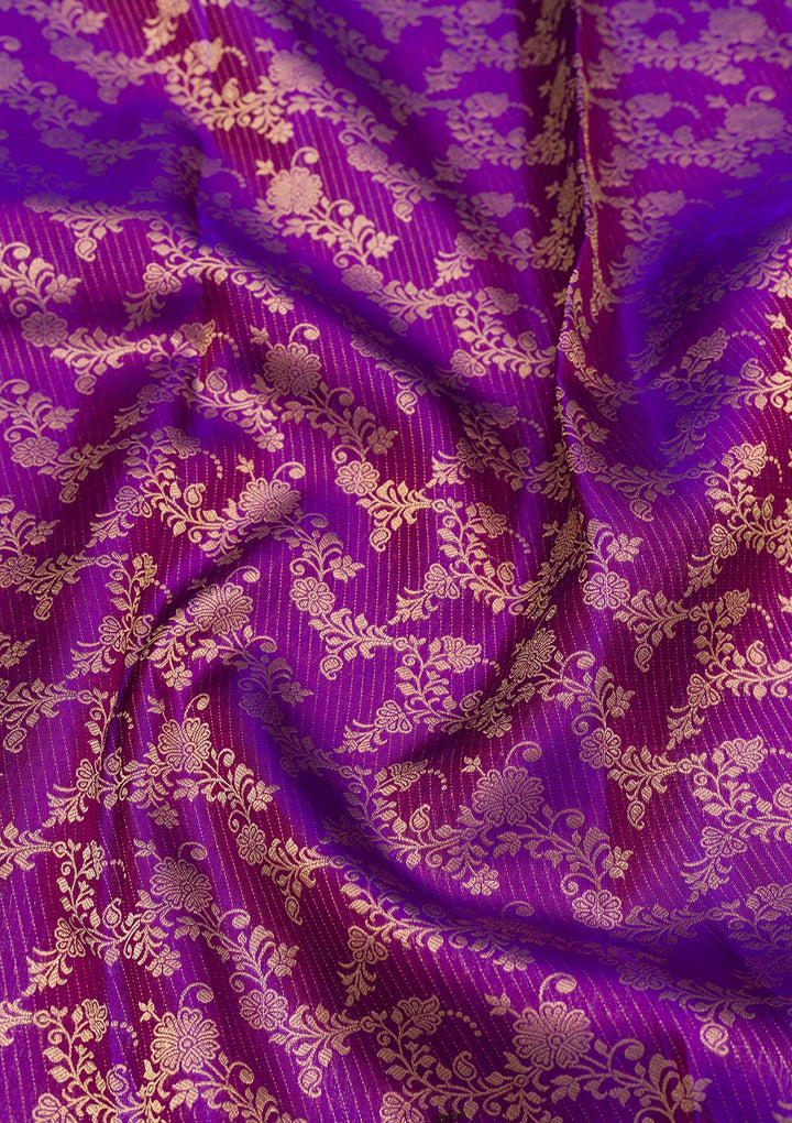 Purple Zariwork Pure Silk Saree